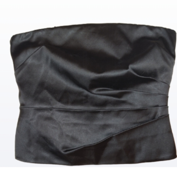 Papell Boutique Tops - PAPELL BOUTIQUE Evening Women's Black Ruched Strapless Bustier Size 4